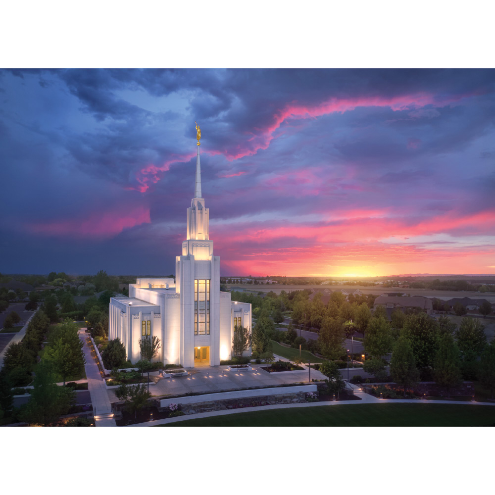 Twin Falls Idaho Temple - Heavenly Light Print (5x7)  
