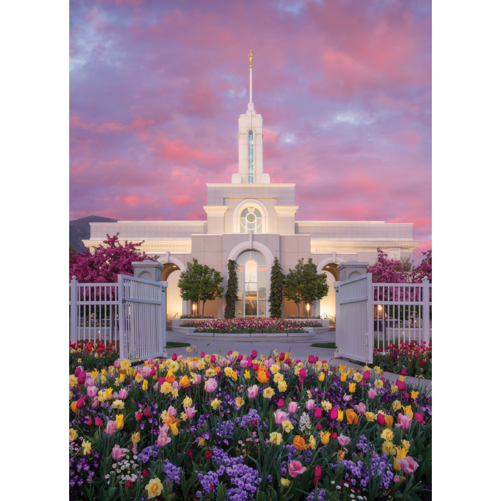 Mt. Timpanogos Utah Temple - Colors of Spring Print 