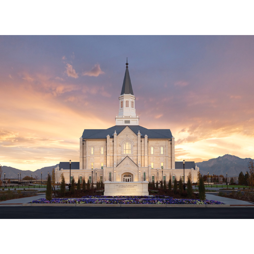 Taylorsville Utah Temple - Sunrise Glow Print 