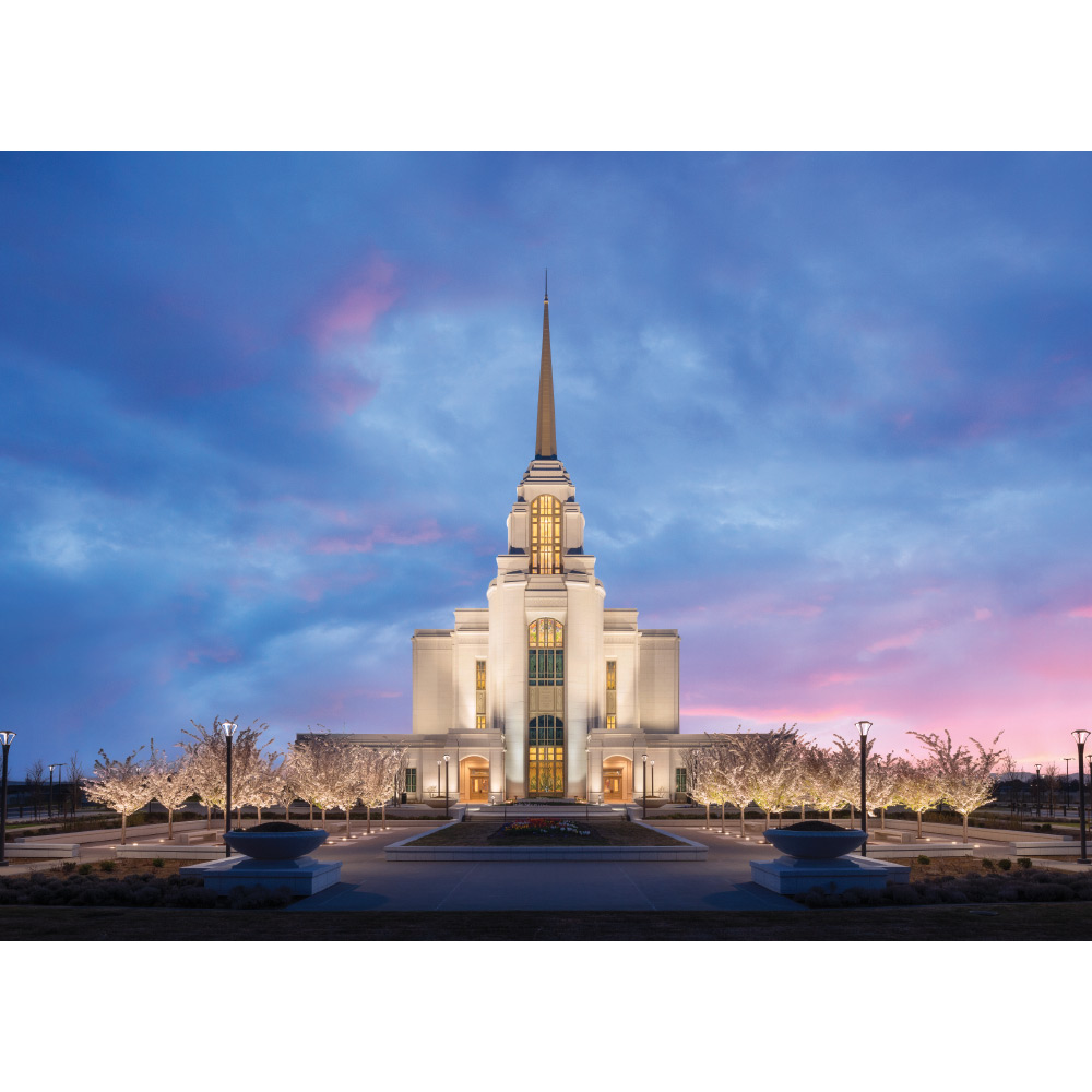 Syracuse Utah Temple - Spring Twilight Print