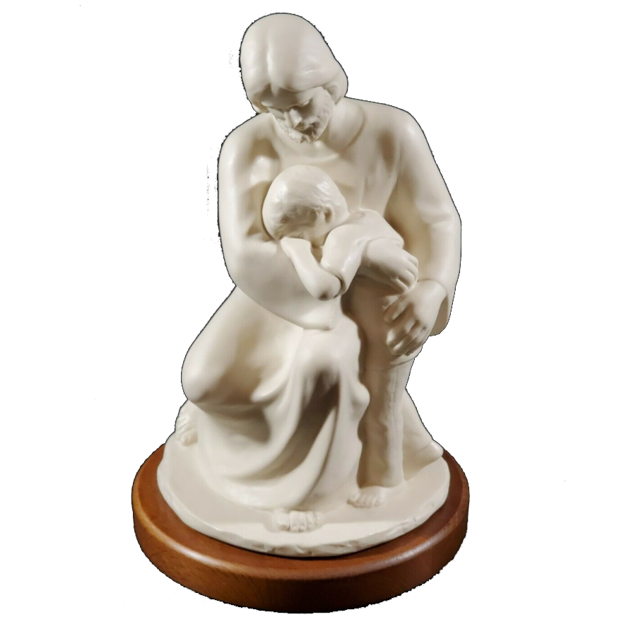 In the Arms of His Love Statue with Base