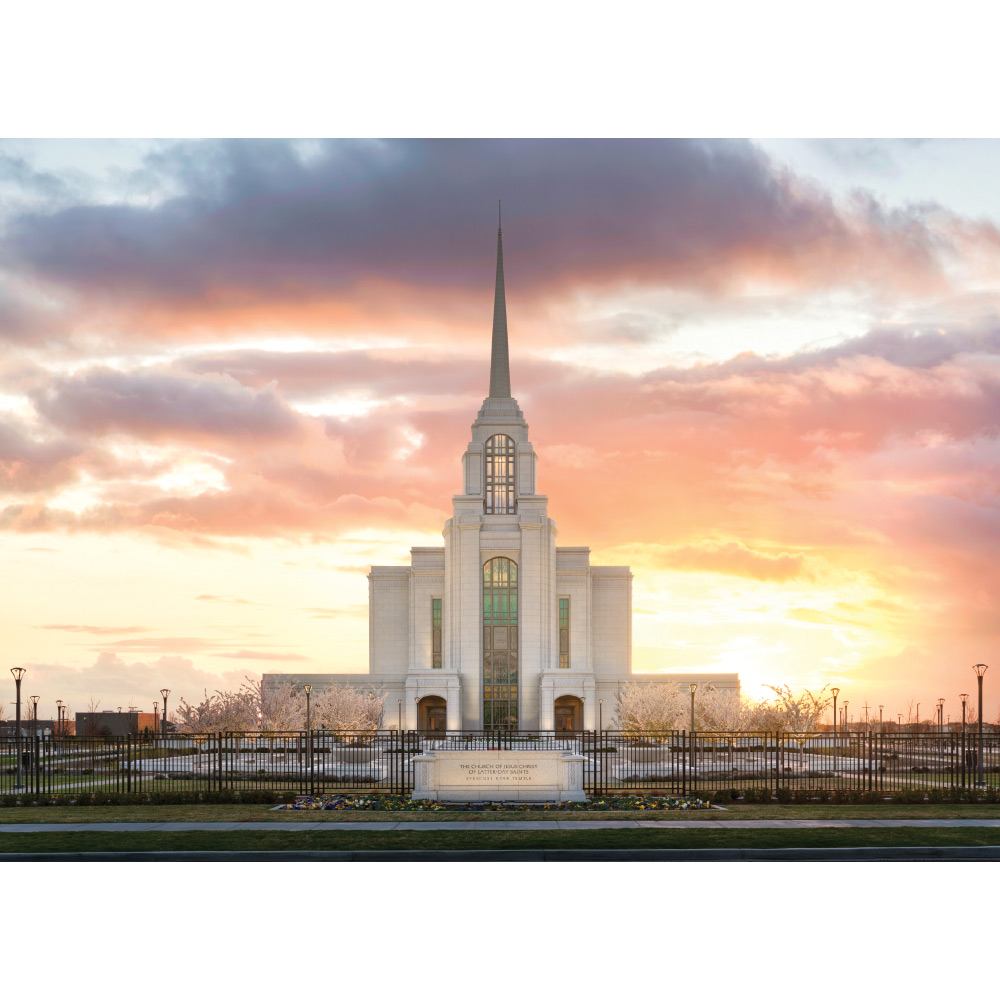 Syracuse Utah Temple - Skies of Fire Print