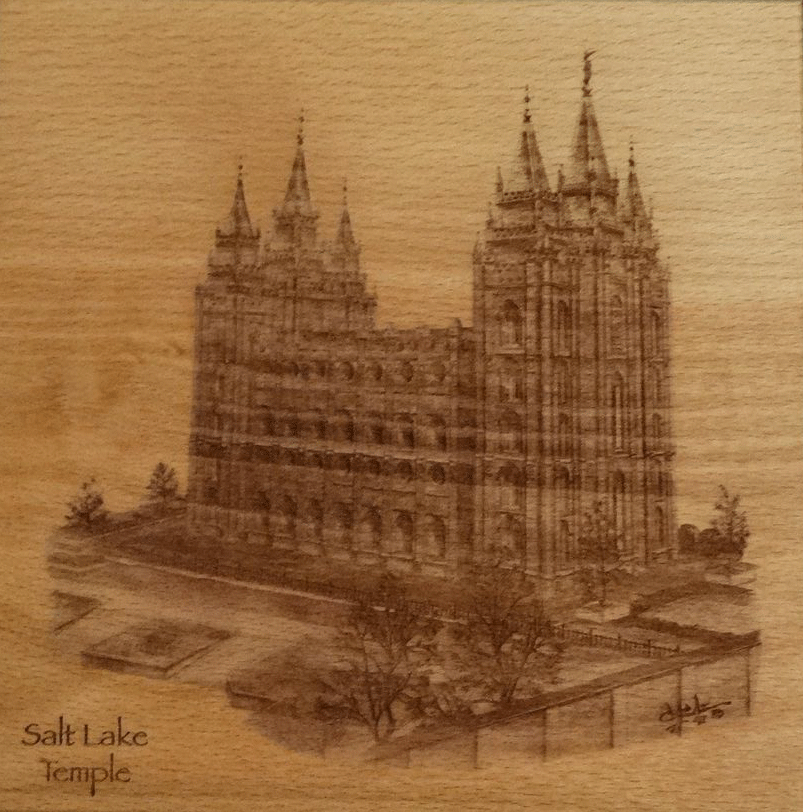 Salt Lake Temple (6x6 Plaque)