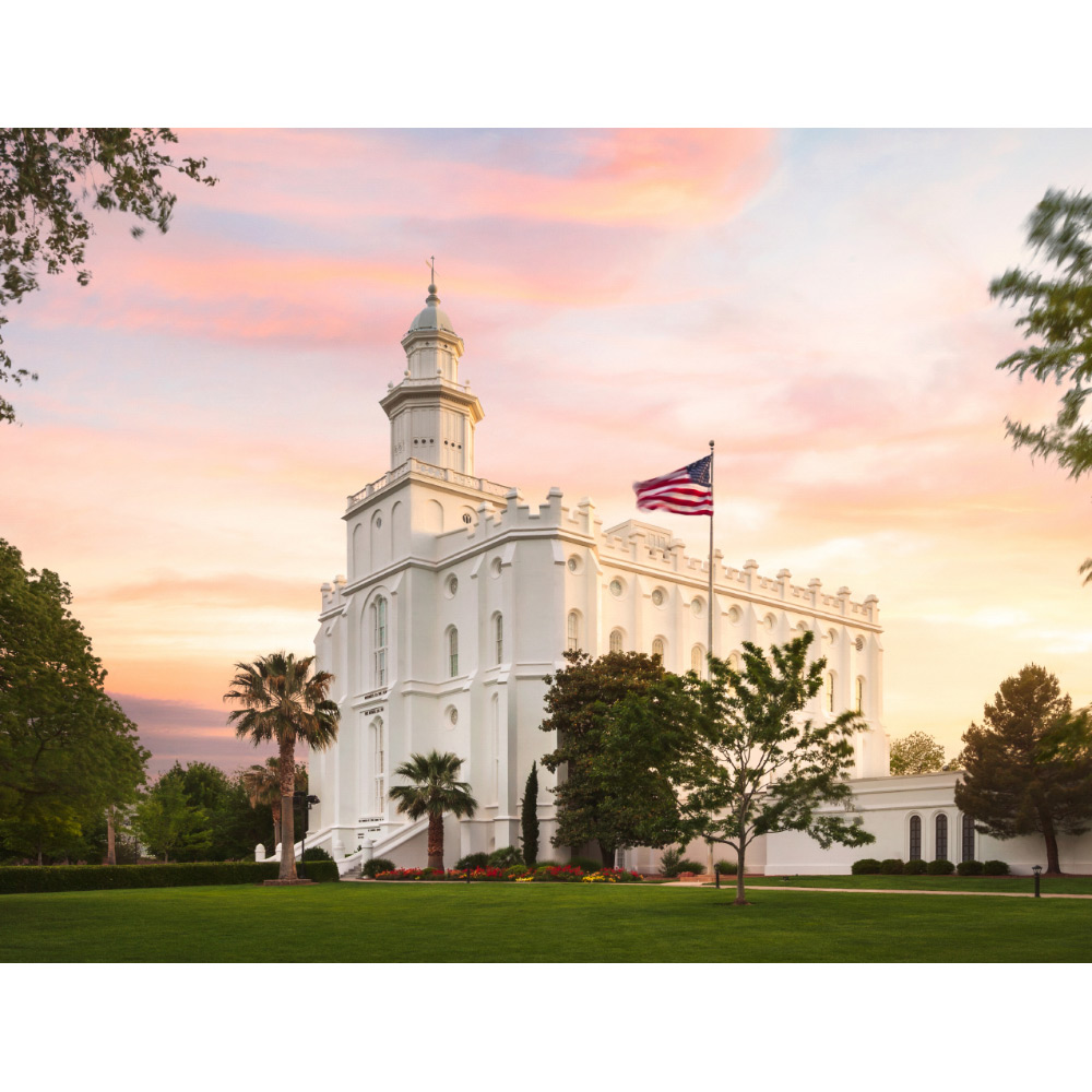 St. George Utah Temple - The Day Closes Print 
