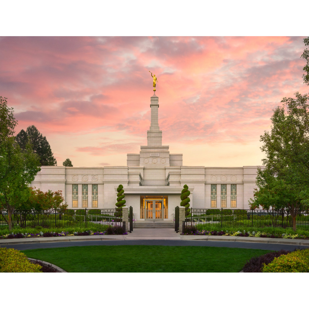 Spokane Washington Temple - Sunrise Glow Print 