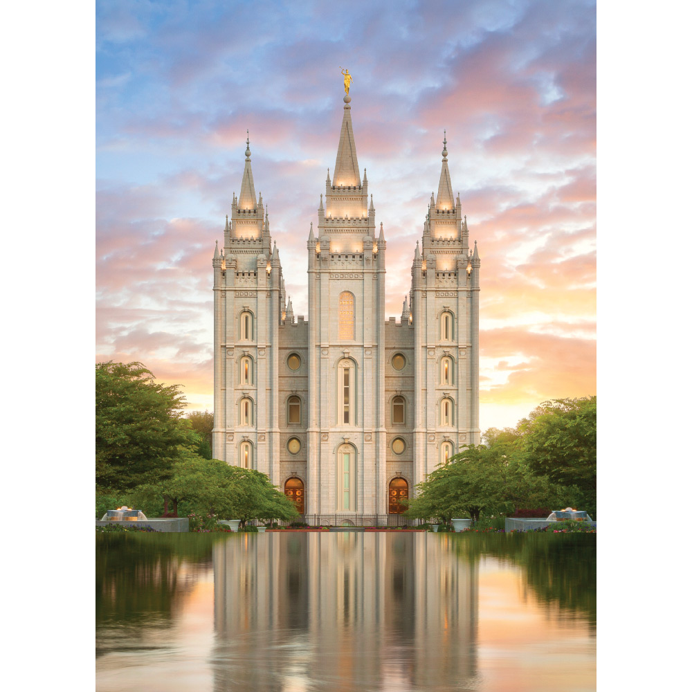 Salt Lake City Utah Temple - Summer Reflections Print 