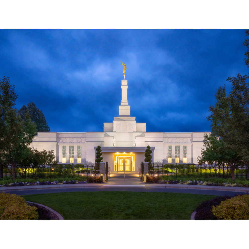 Spokane Washington Temple - Twilight Print
