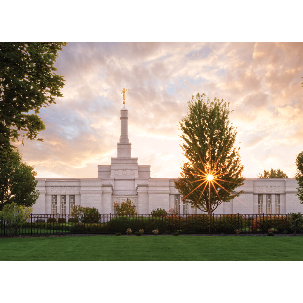 Spokane Washington Temple - Sunstar Print