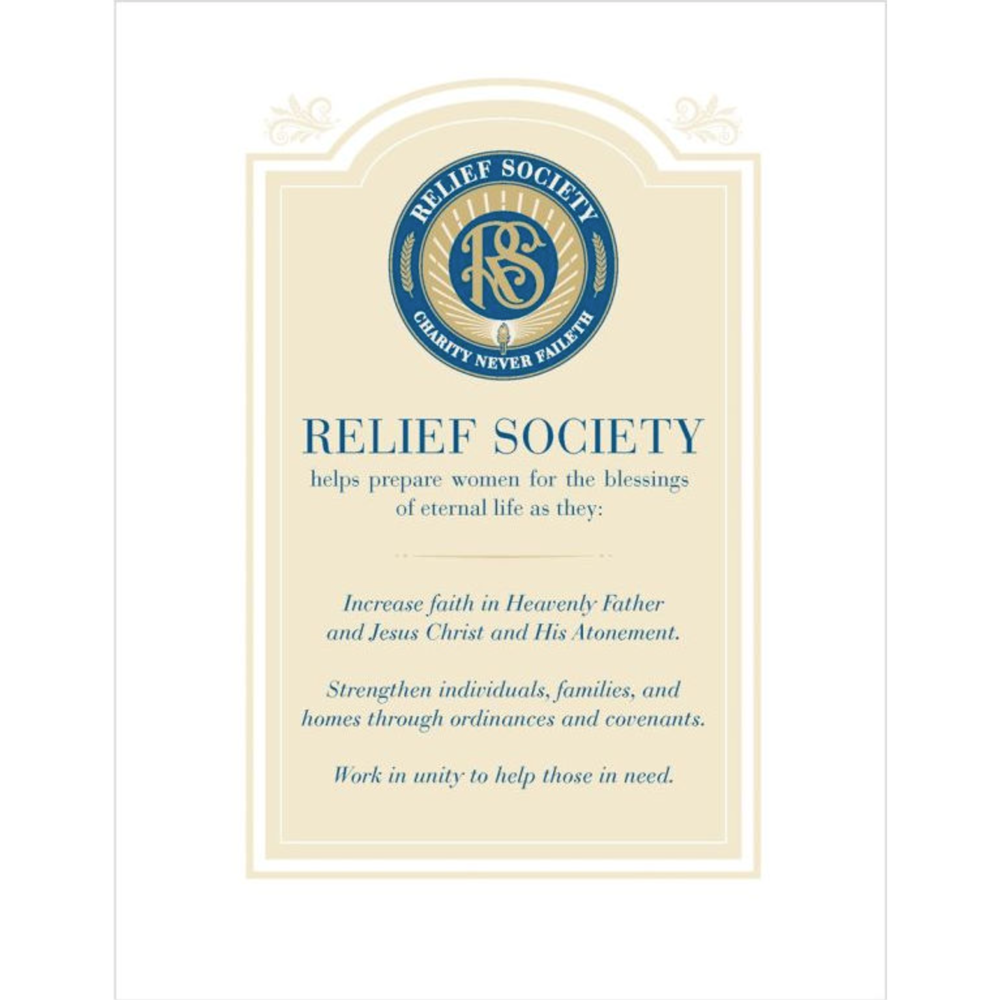 Relief Society Purposes Poster