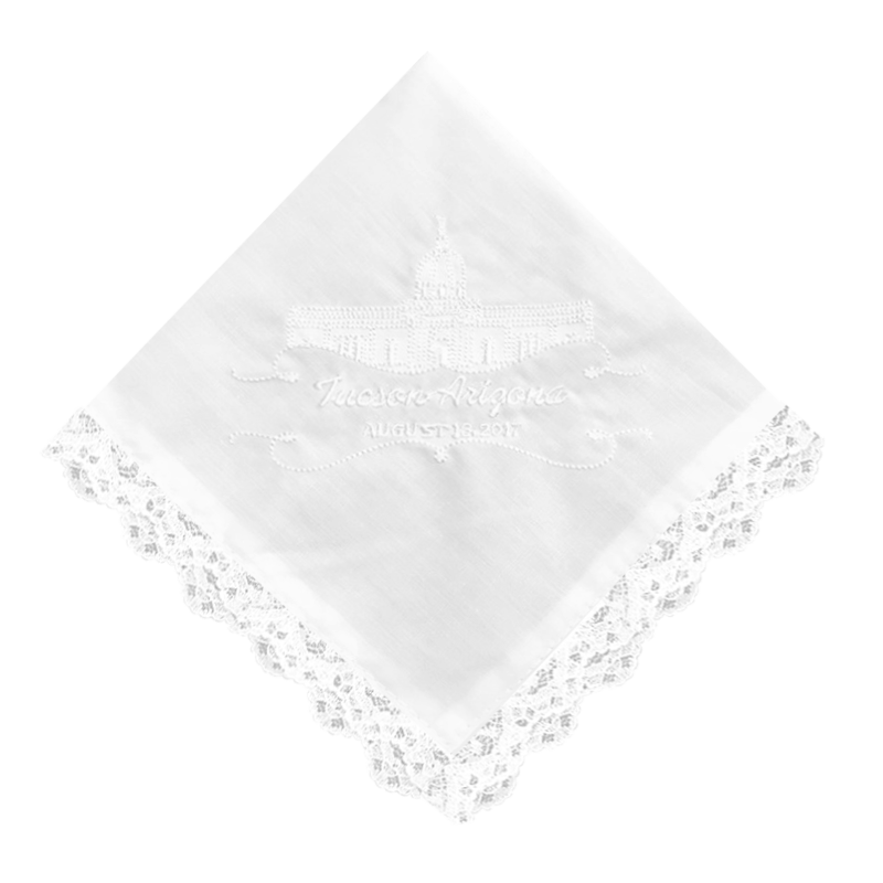 Tucson Arizona Temple Temple Handkerchief - Lace