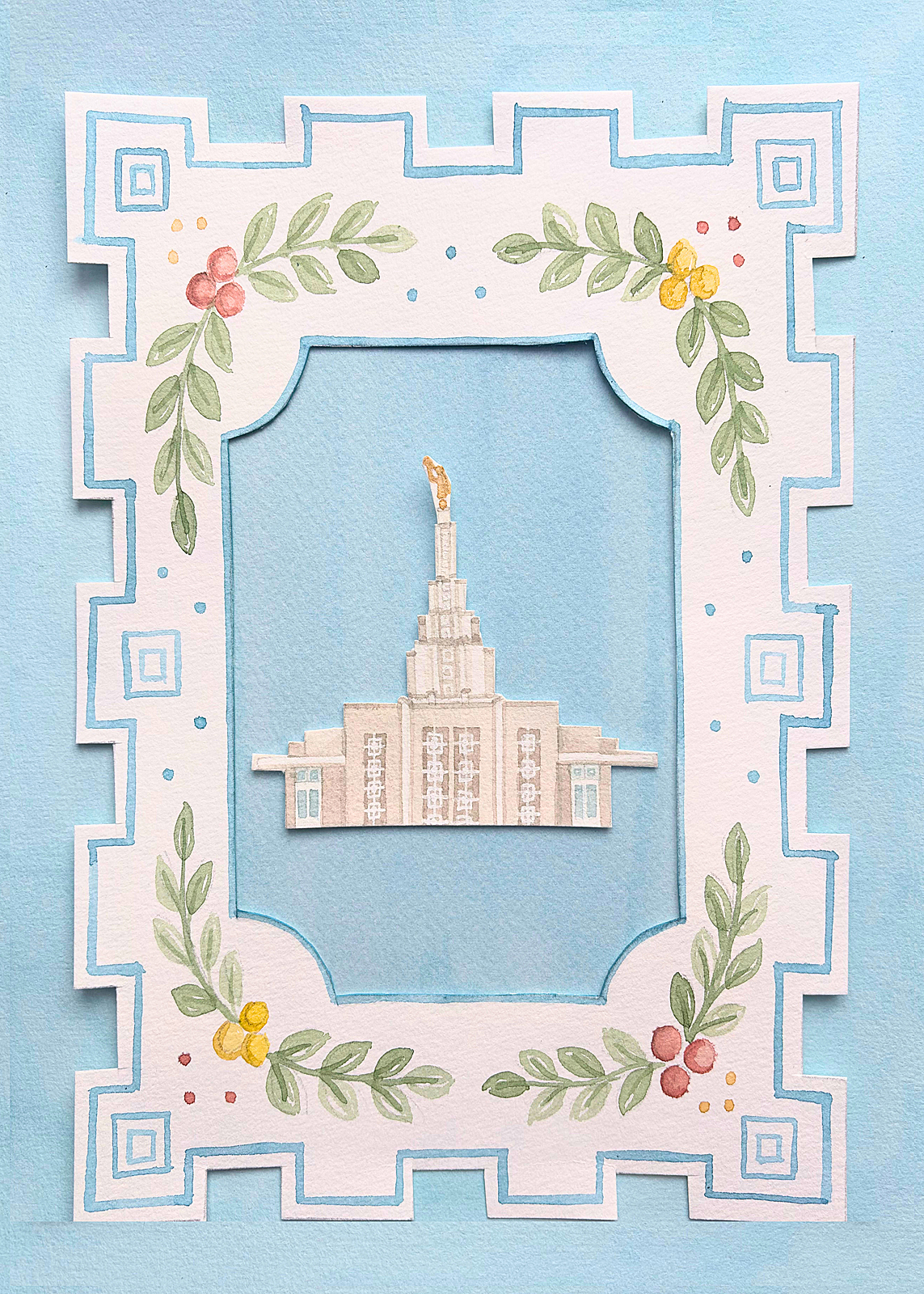Idaho Falls Idaho Temple Cottagecore Style Print