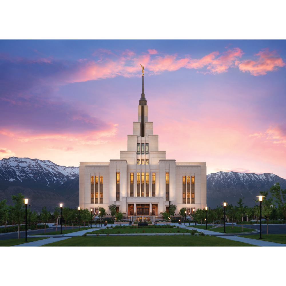 Saratoga Spring Utah Temple - The Morning Breaks Print 