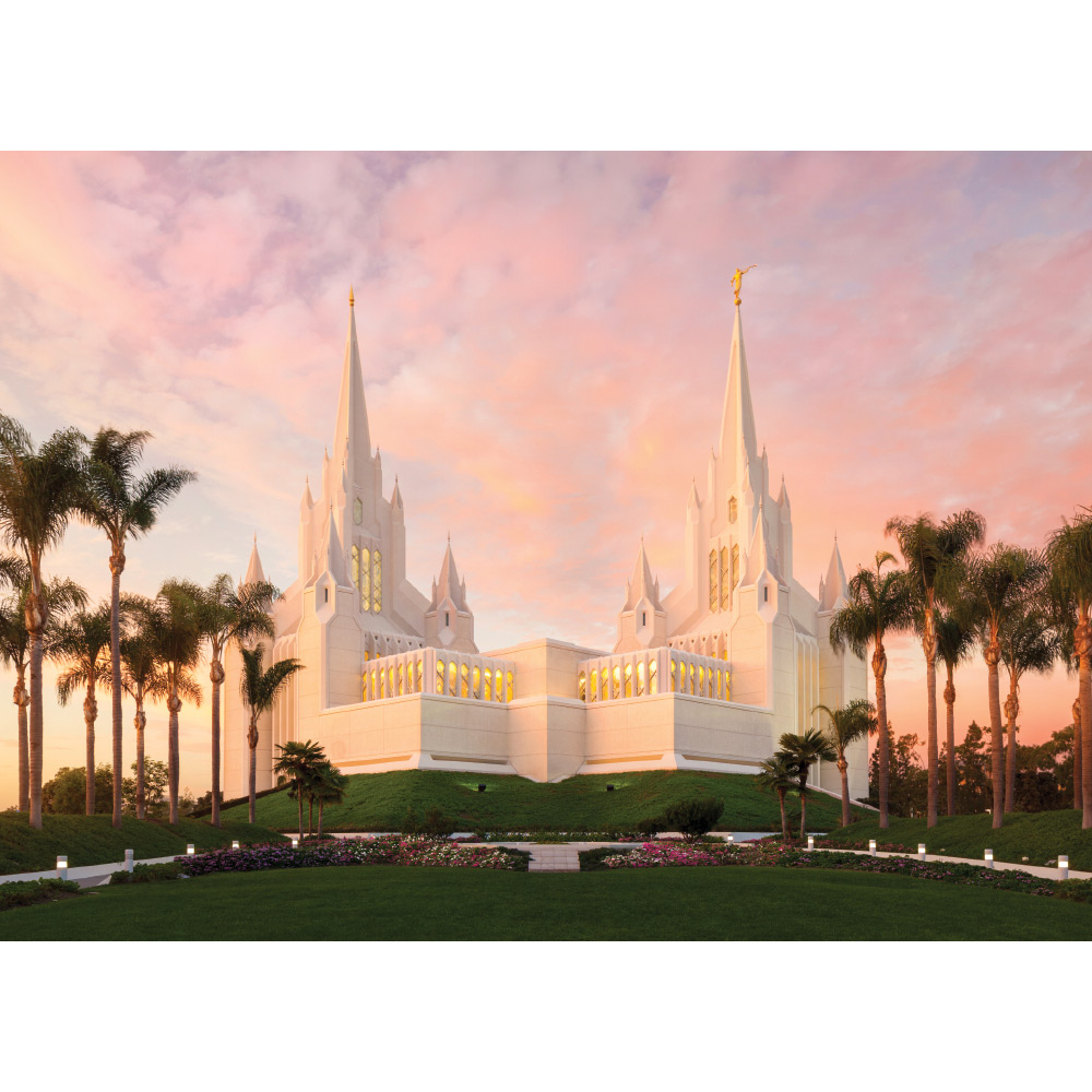 San Diego California Temple - Sunset Print 