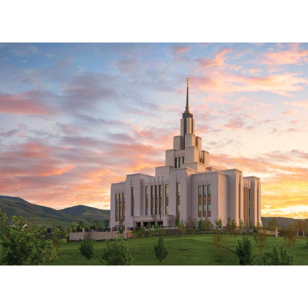 Saratoga Springs Utah Temple - Summer Sunset Print 