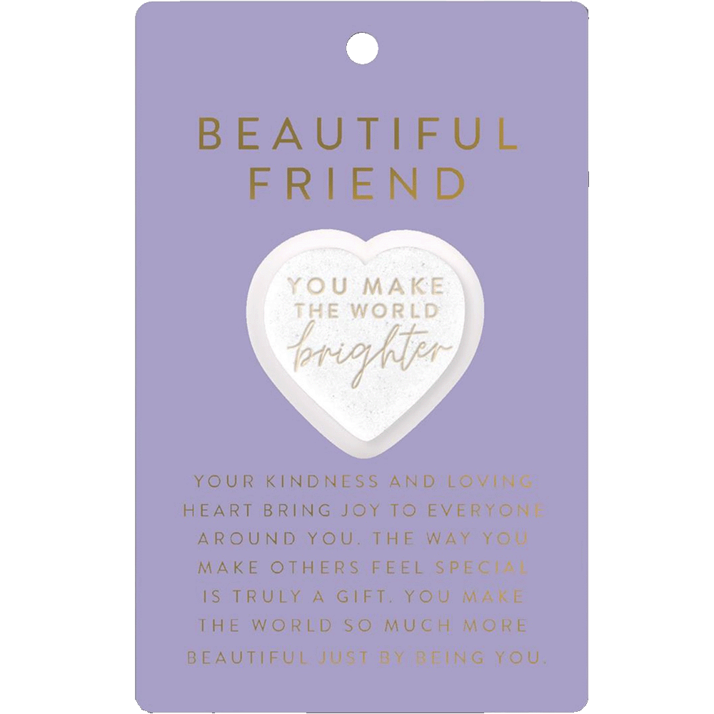 You Make the World Brighter Heart Stone