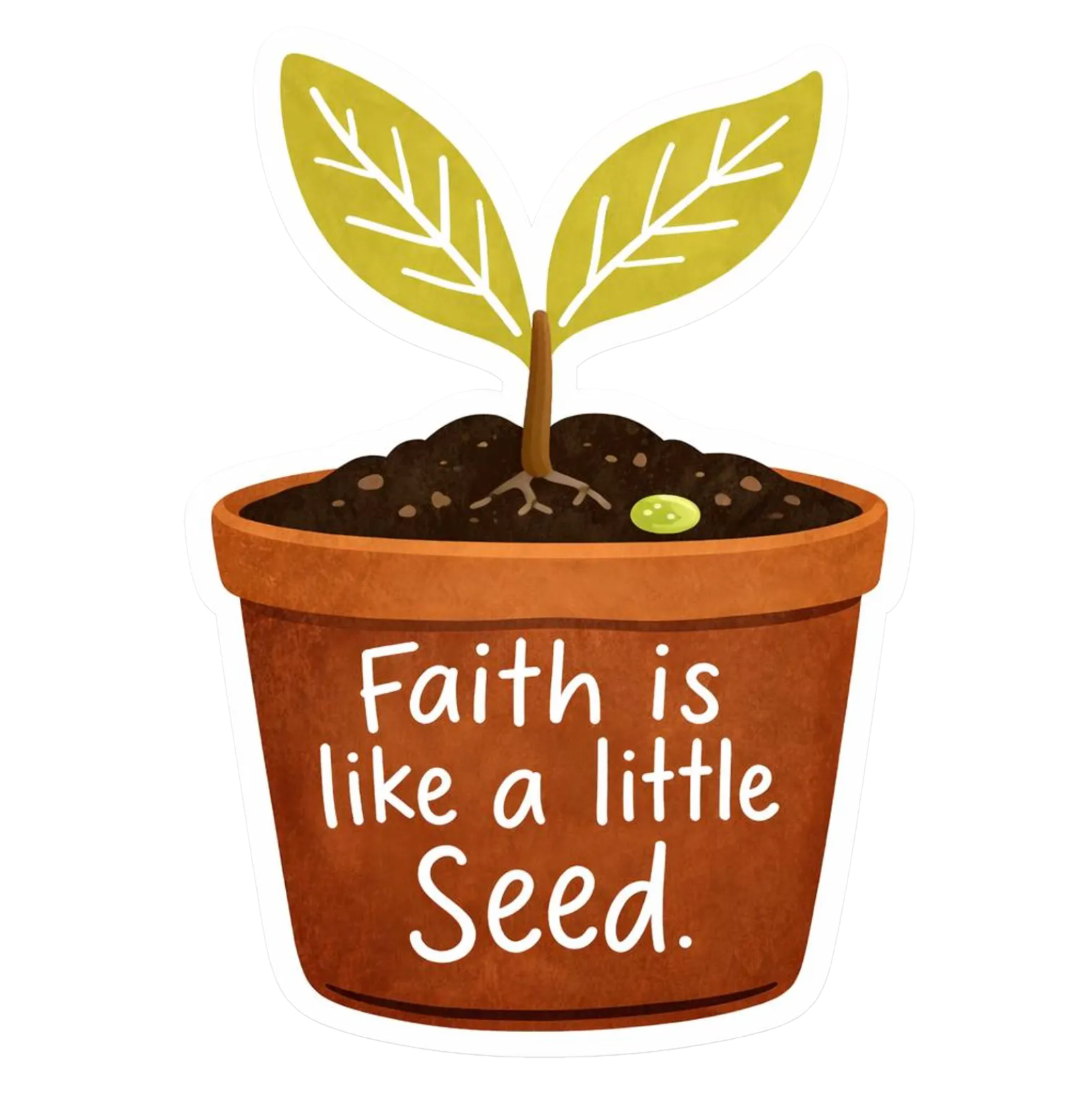 Faith is Like a Little Seed Sticker
