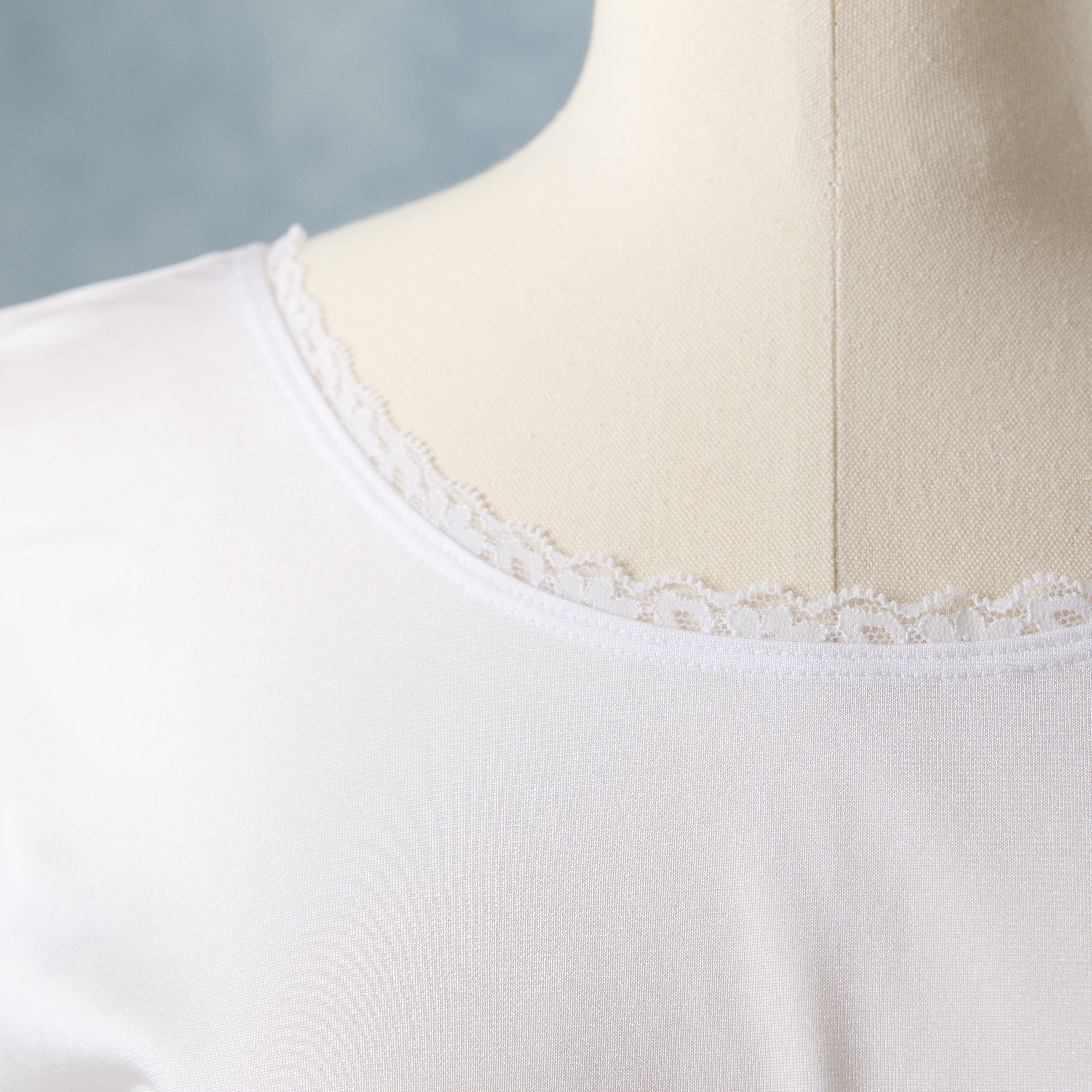 Nylon Cap Sleeve Temple Dress Slip, , large image number 2