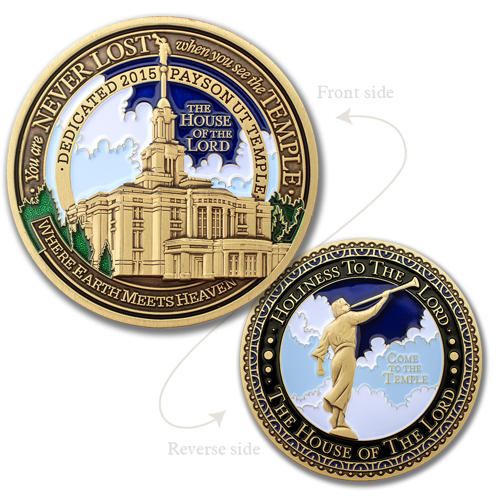 Payson Utah Temple Medallion Coin, , large image number 3