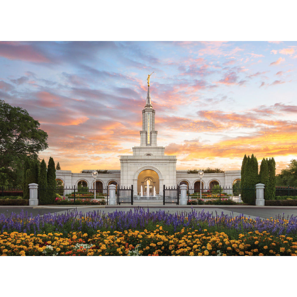 Sacramento California Temple - Sunrise Glow Print 