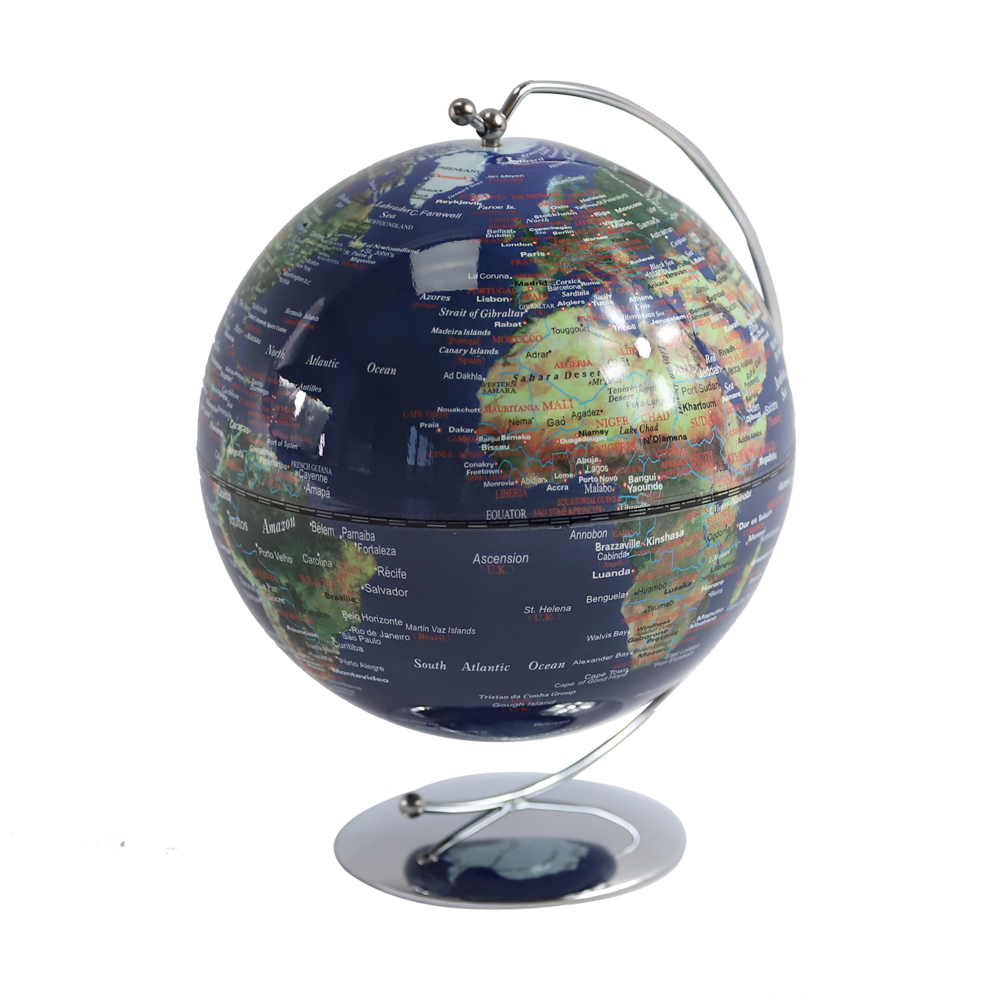 Globe Blue Hanging with Silver Stand