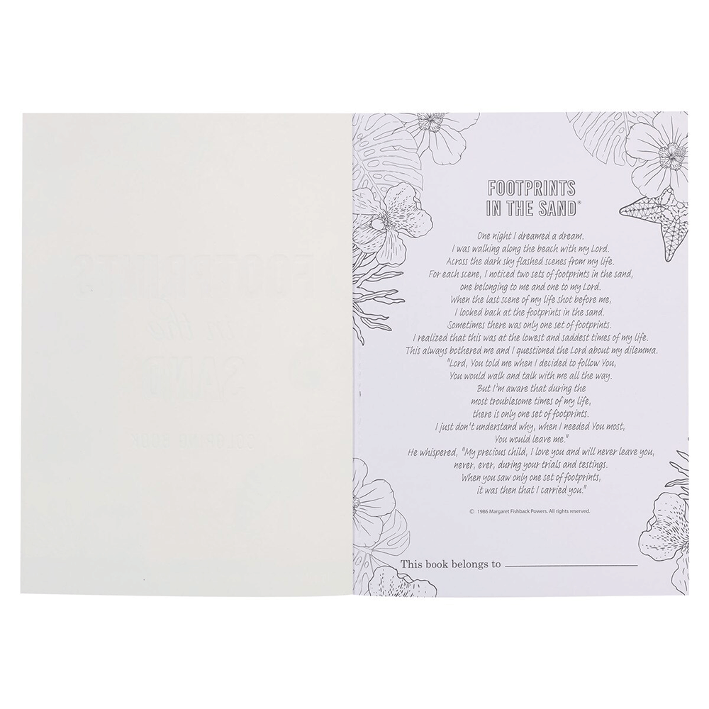 Footprints in the Sand Coloring Book, , large