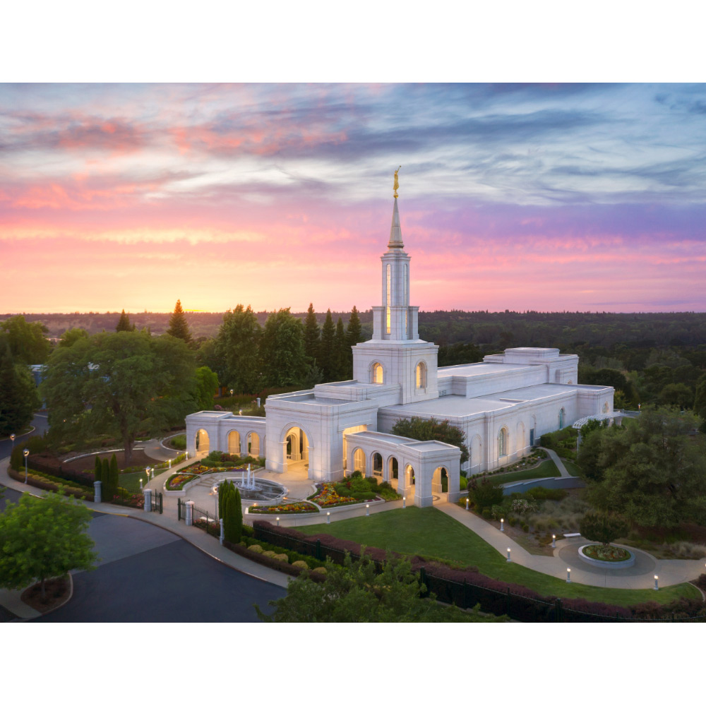Sacramento California Temple - Heavenly Light Print 