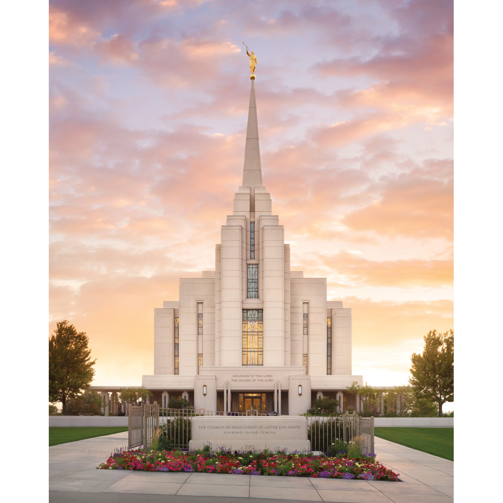 Rexburg Idaho Temple - Heavenly Light Print