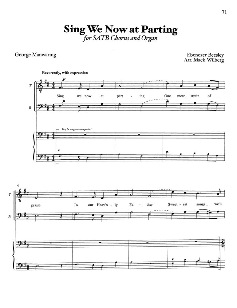 Sing We Now at Parting