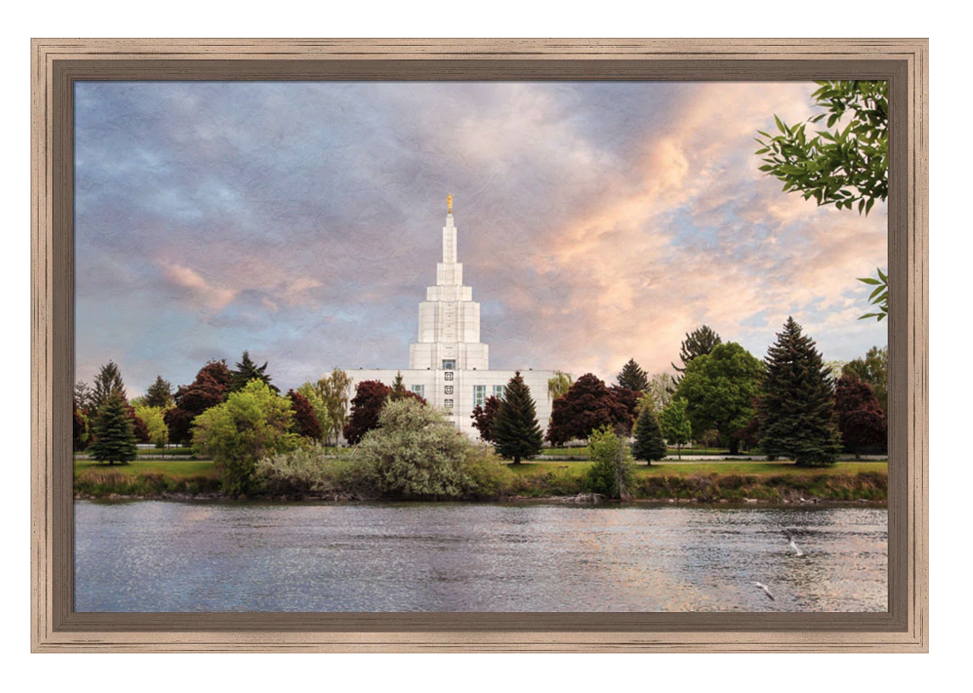 Idaho Falls Idaho Temple - Holy Places (10x15 Framed Canvas Print), , large image number 0