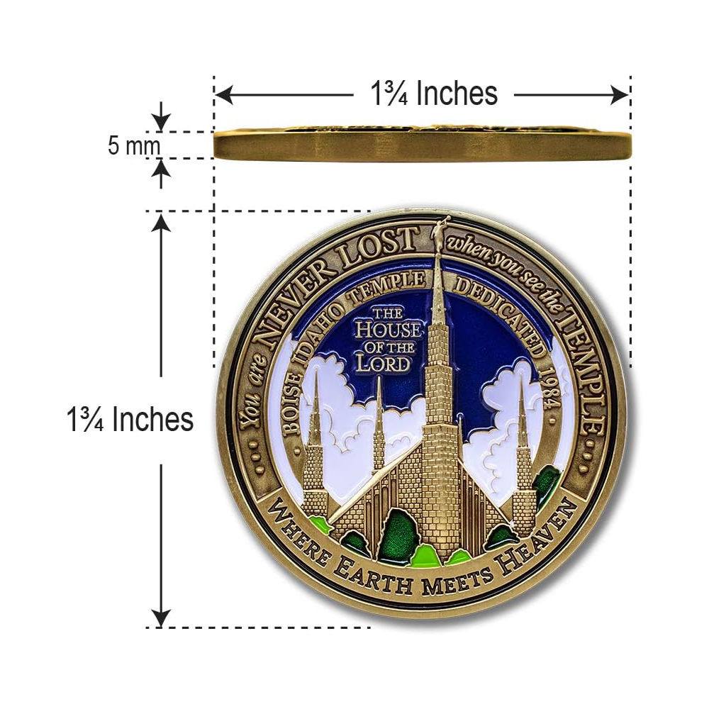 Boise Idaho Temple Temple Medallion Coin, , large
