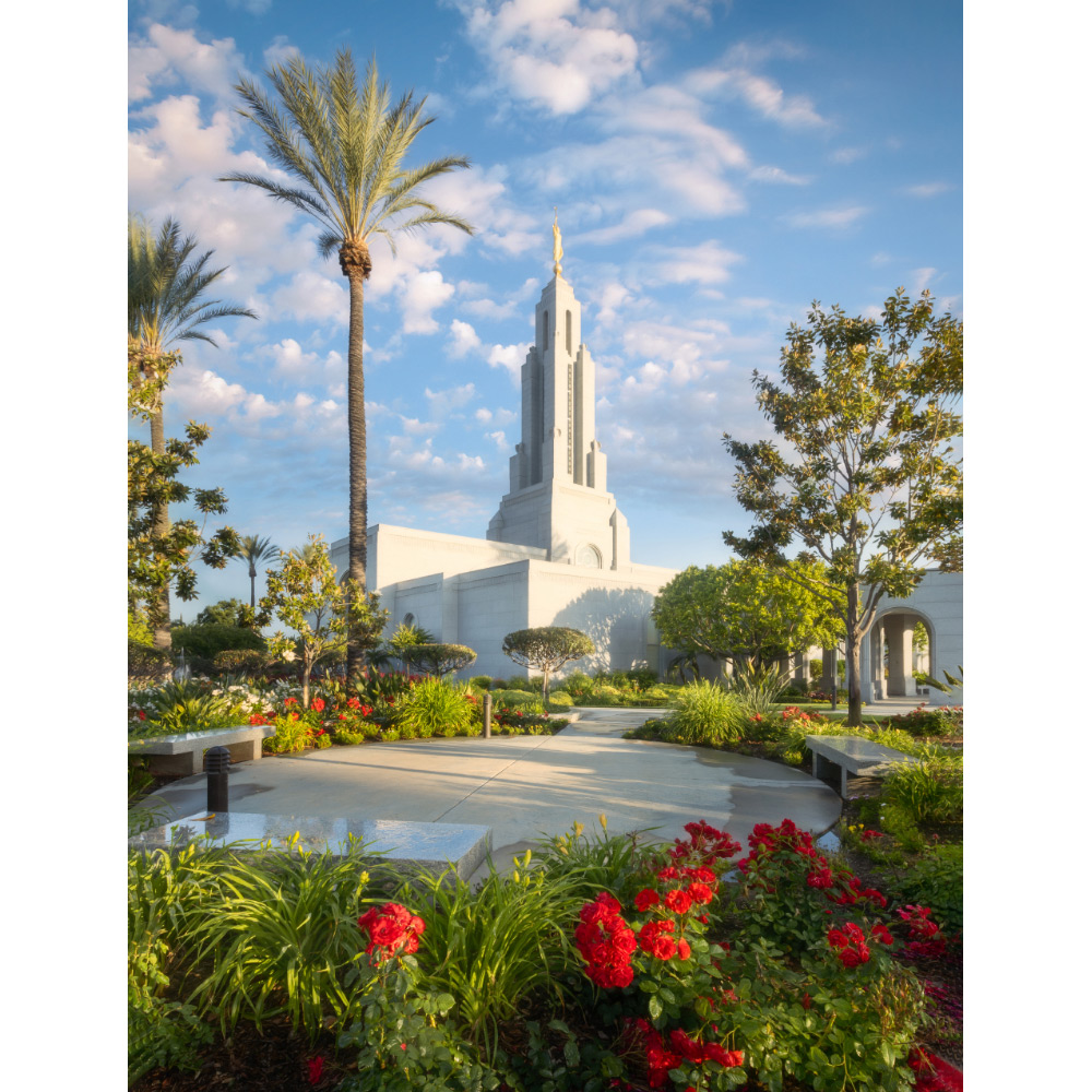 Redlands Washington Temple - Morning Gardens Print 