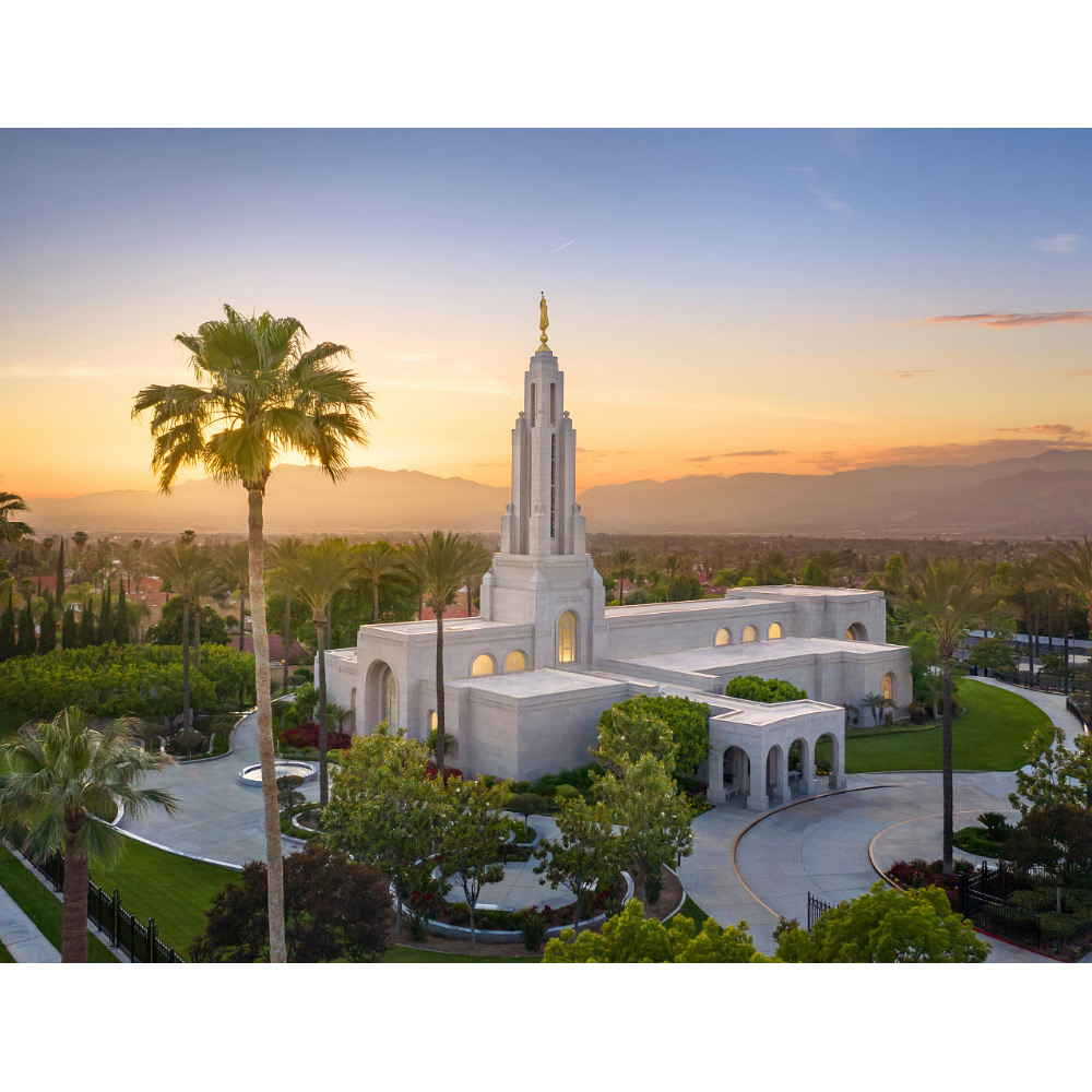 Redlands Washington Temple - Aerial Summer Sunset Print 