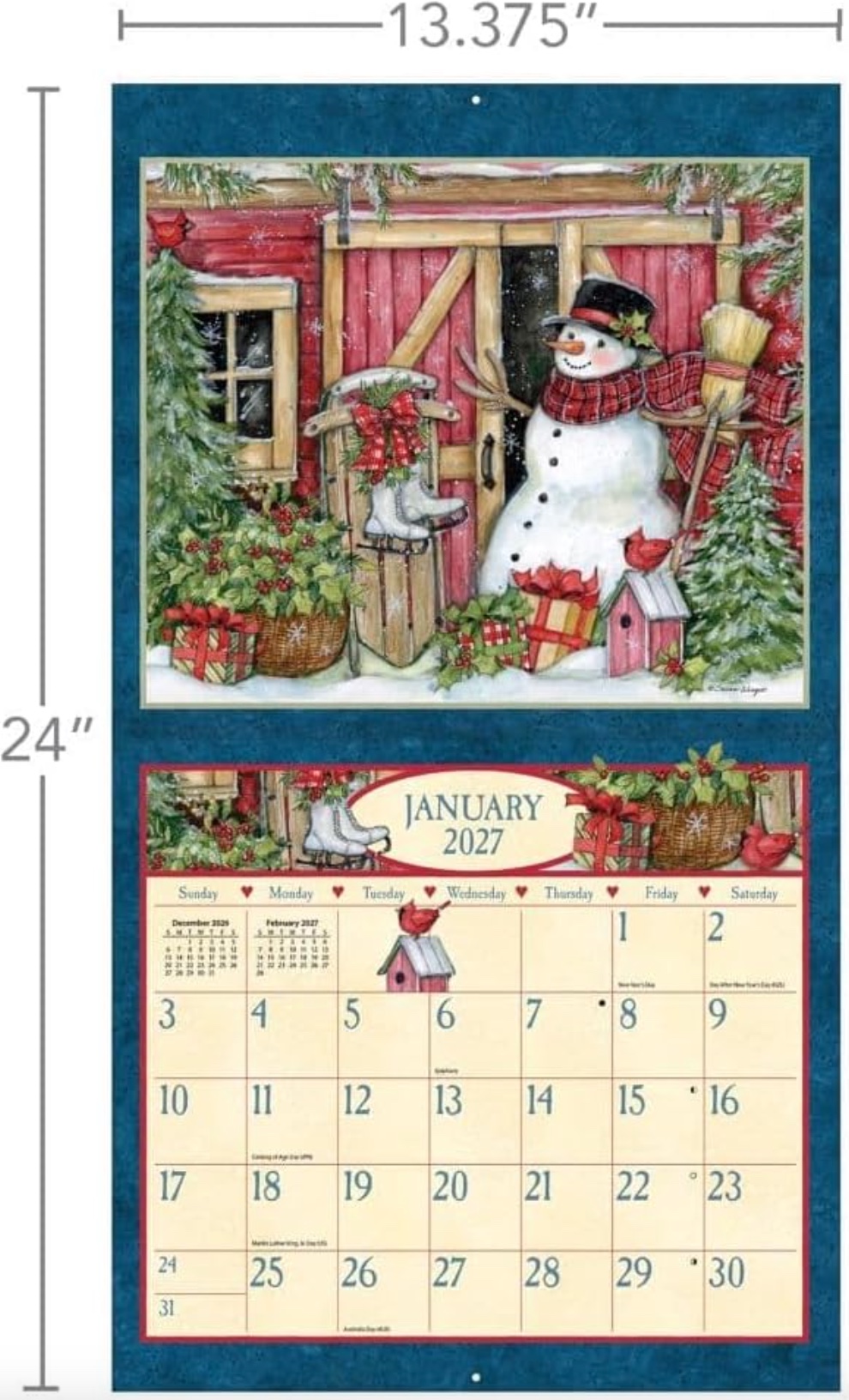 2027 Heart & Home Wall Calendar, , large