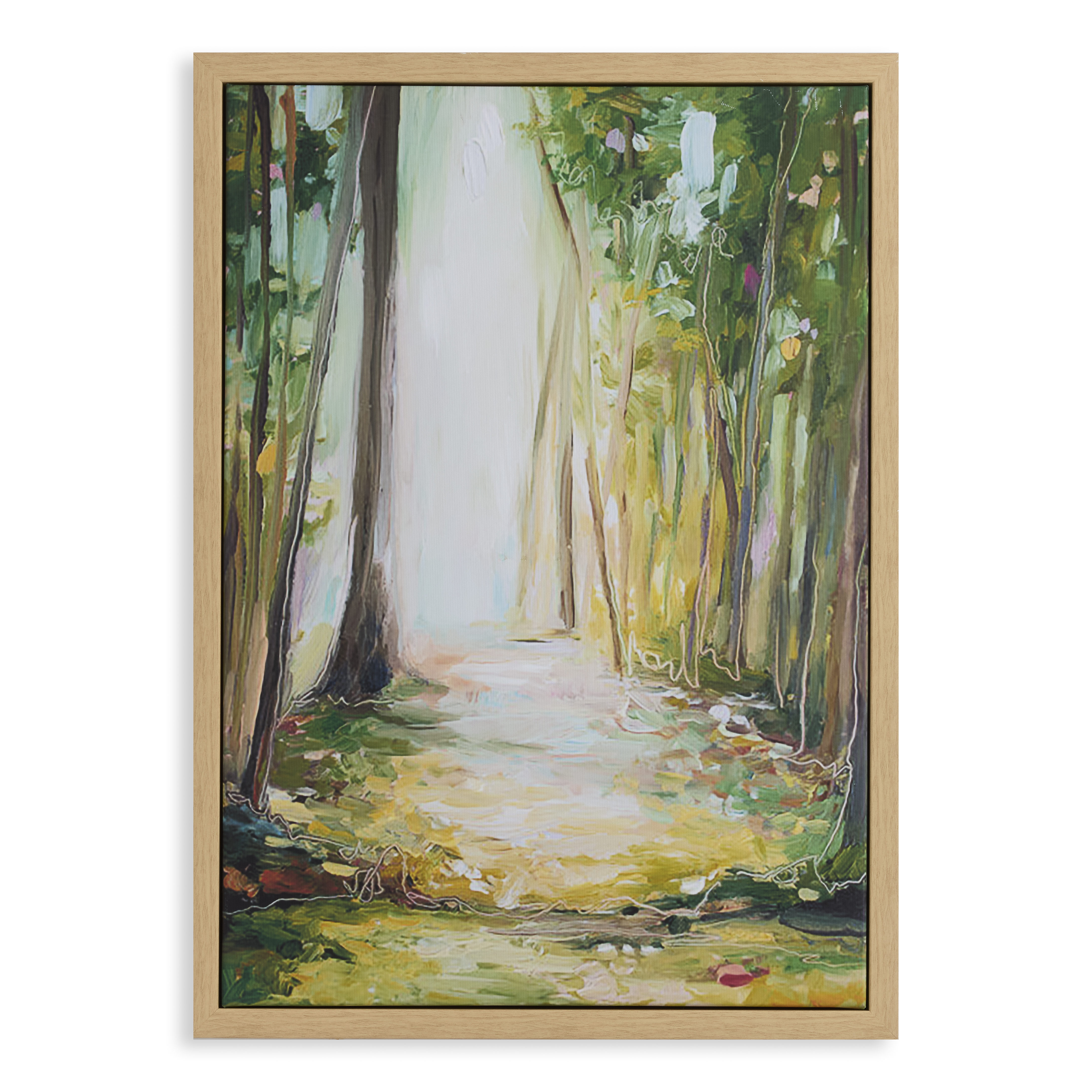 Above the Brightness of the Sun (21x15 Floating Framed Canvas Print)