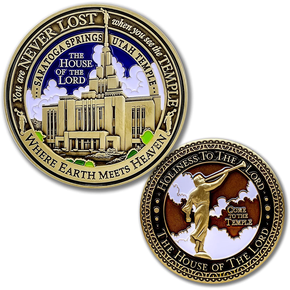 Saratoga Springs Utah Temple Medallion Coin, , large image number 3
