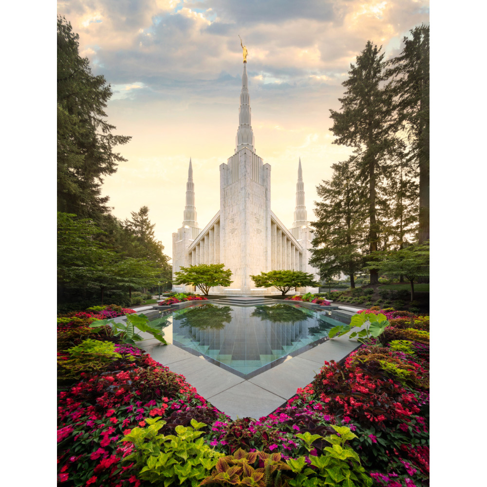 Portland Oregon Temple - Golden Light Print 