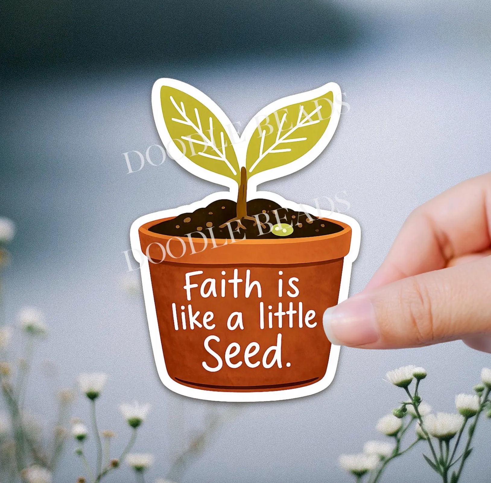 Faith is Like a Little Seed Sticker, , large