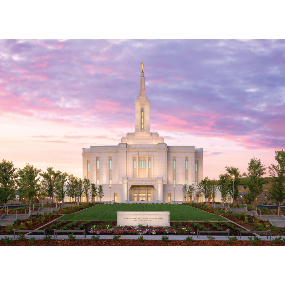 Pocatello Idaho Temple - Summer Sunrise Print