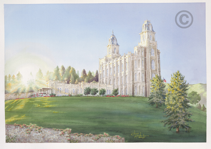 Manti Temple, Morning Breaks Print