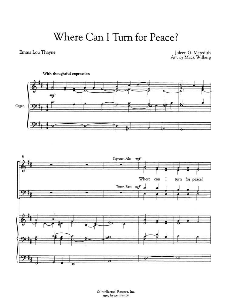 Where Can I Turn for Peace