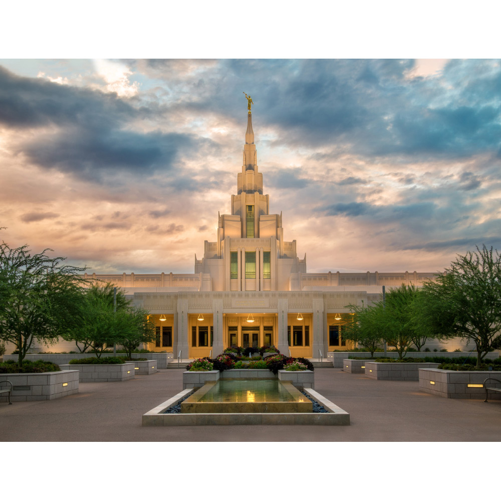 Phoenix Arizona Temple - Summer Storm Print