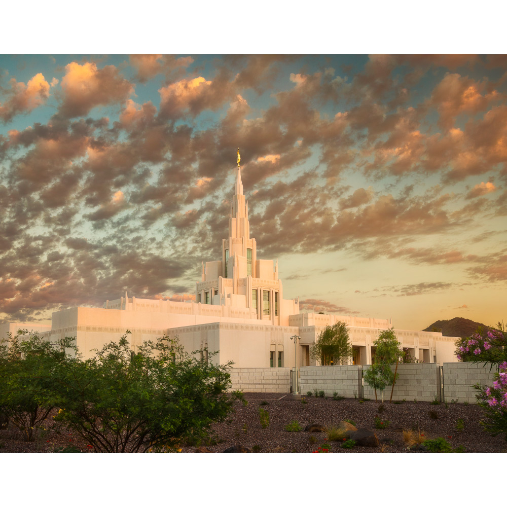 Phoenix Arizona Temple - Sunrise West Print (11x14)