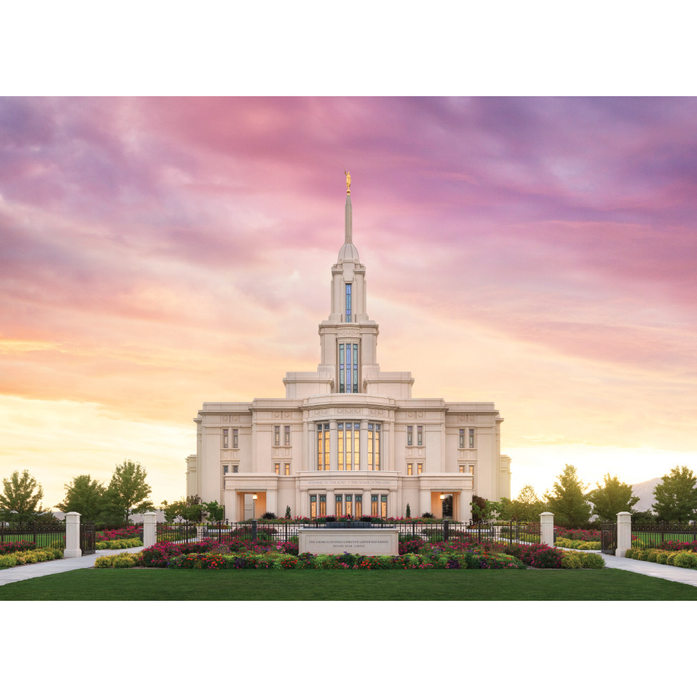 Payson Utah Temple - Summer Skies Print