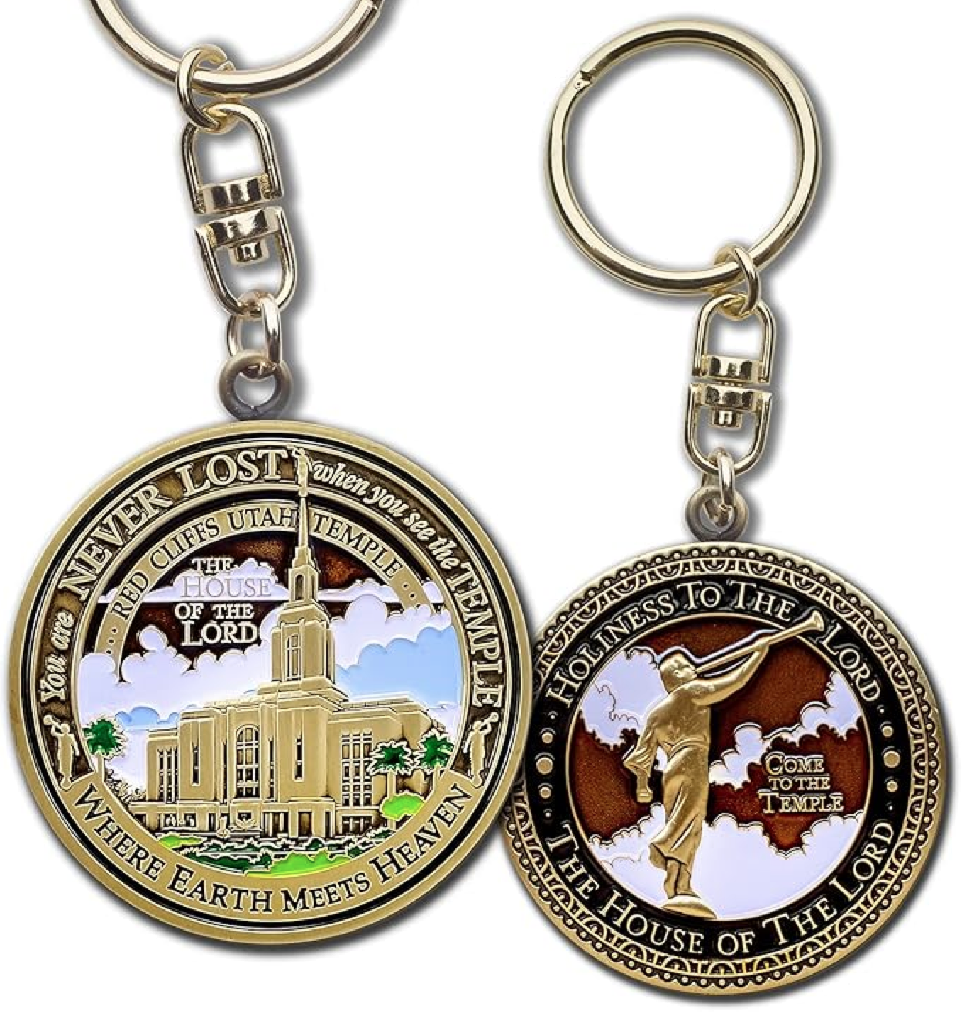 Red Cliffs Utah Temple Keychain, , large image number 3
