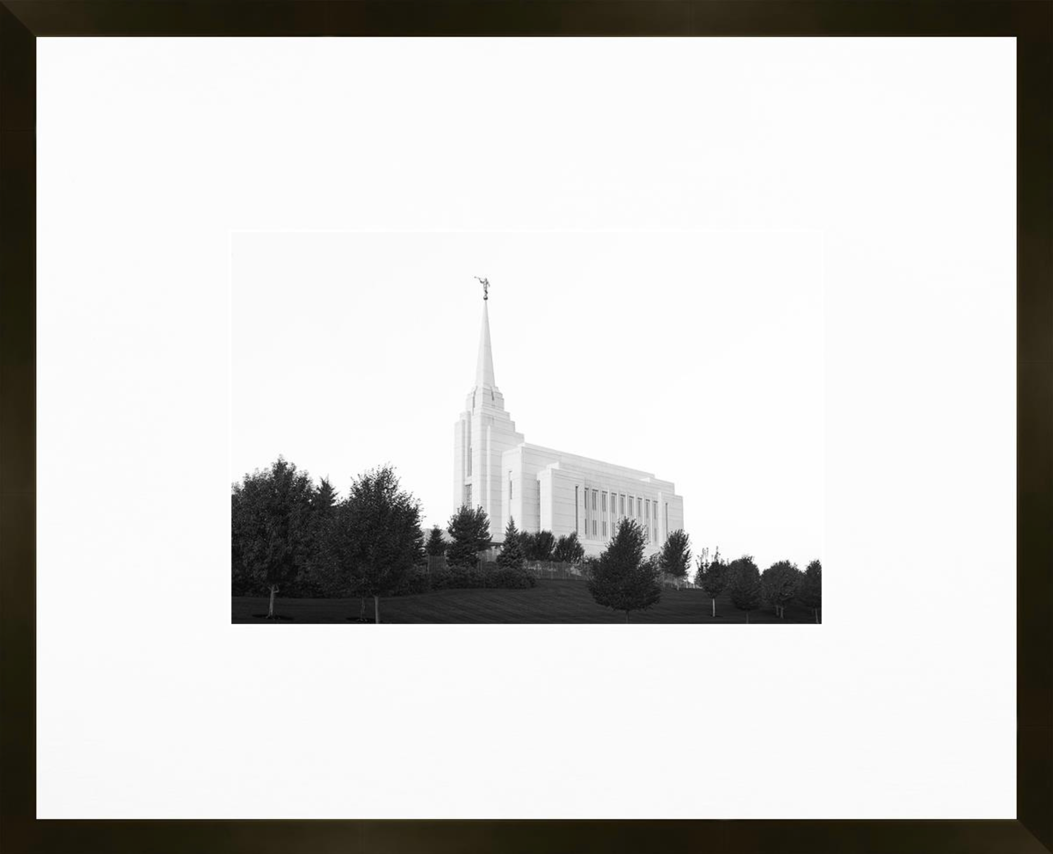 Rexburg Idaho Temple, Place of Peace (21x17 Framed Paper Print)