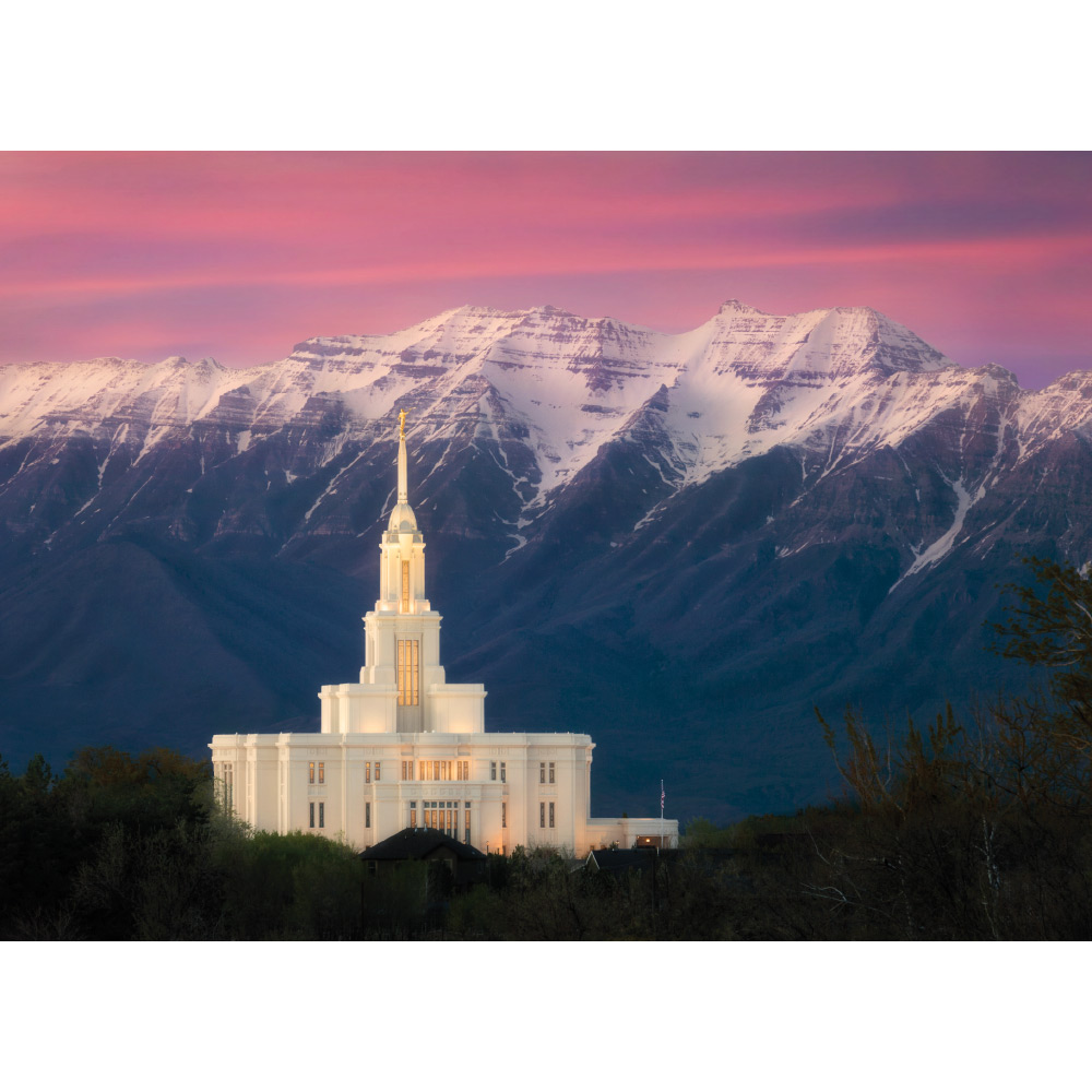 Payson Utah Temple - Timpanogos Sunset Print 