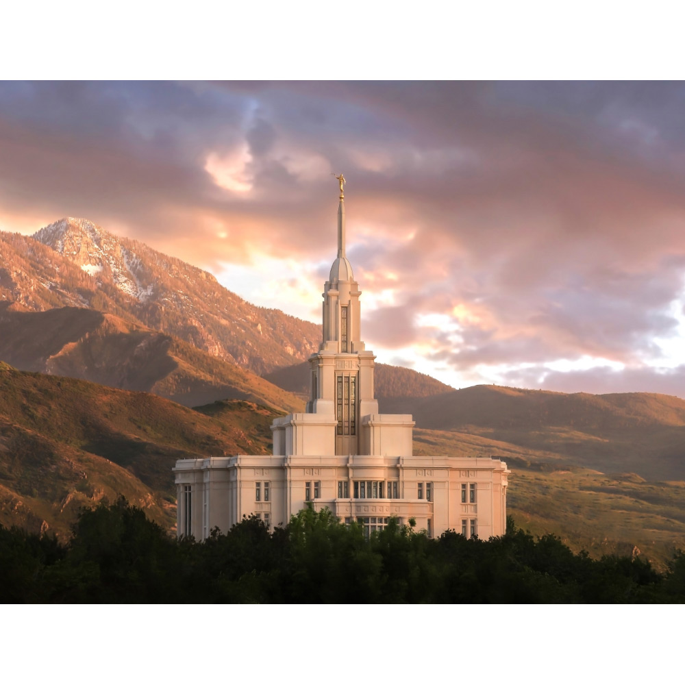 Payson Utah Temple - Spring Mountains Print 