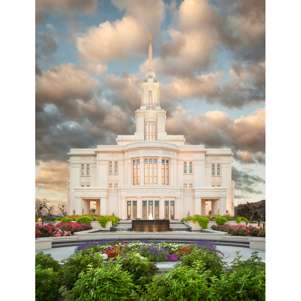 Payson Utah Temple - Summer Sunrise Print