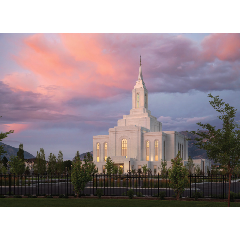 Orem Utah Temple - Sunset Glow Print