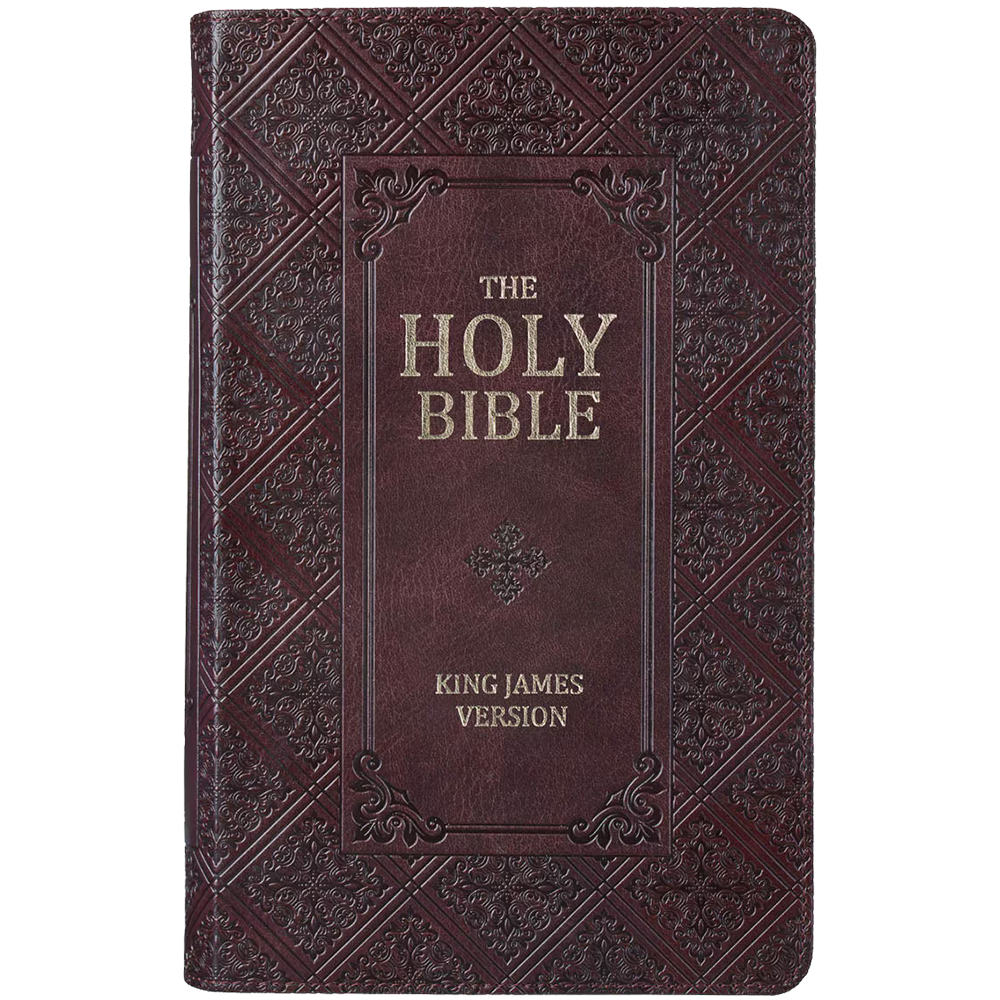 KJV Holy Bible, Giant Print, Faux Leather, Dark Brown